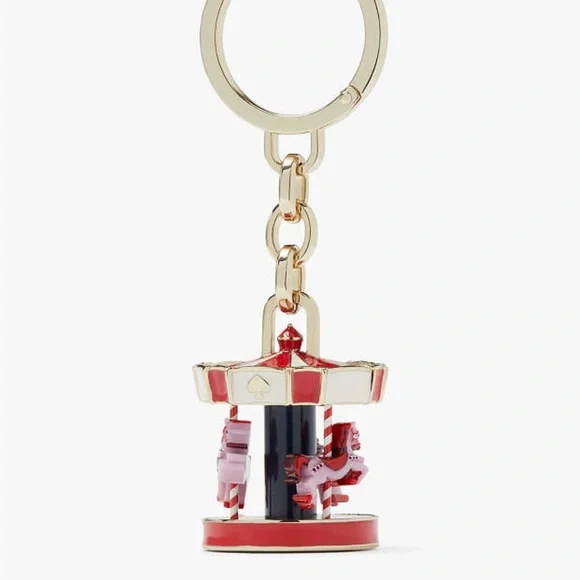 Kate Spade ✨🎁🎠 carousel keychain charm NWT - Picture 3 of 9